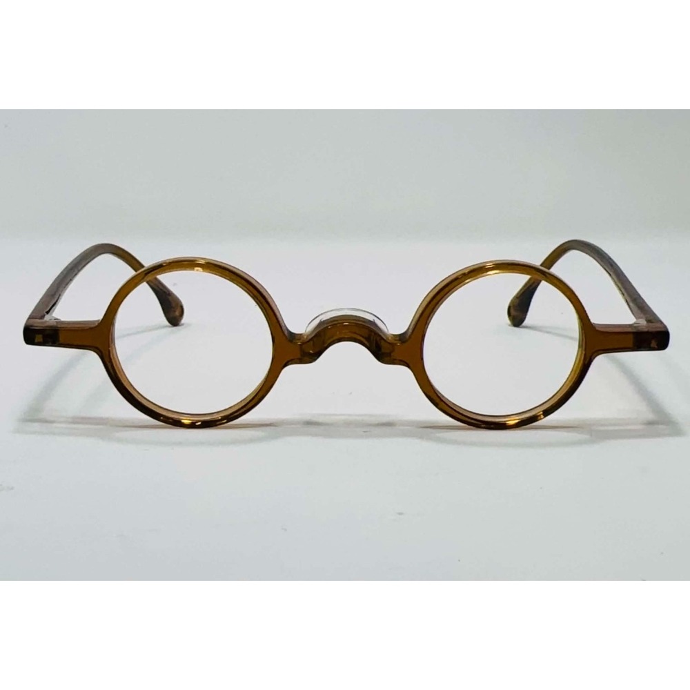BETSION Handmade Round Eyeglasses‎ Frames B-98201-4 50-23-140 Amber John Lennon